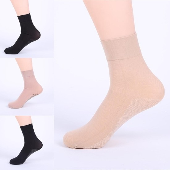 Women's Thick Massage Socks Velvet Crew Socks Breathable Ankle Socks Fall Winter Warm Booties Socks Casual Dress Socks