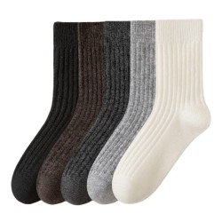 Men's Winter Wool Socks | Mid-Calf Thermal Socks for Cold Weather | Thick & Warm, Not Bulky