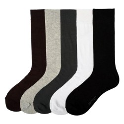 Men's Long Socks - Thick Thermal Over-the-Calf Socks for Winter, Durable Black Mid & High Socks