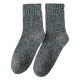 Men's Winter Wool Blend Socks - Mid-Calf Thermal Terry Crew Socks for Warmth & Comfort