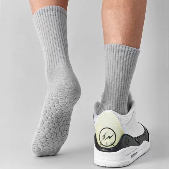 Men's Athletic Socks with Terry Cushion - Breathable Moisture-Wicking Running & Cycling Socks