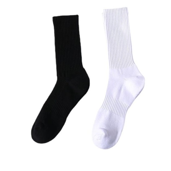 Thick Terry Cushion Athletic Socks | High Cotton Mid-Calf Basketball Socks for Men & Women | Breathable & Warm for