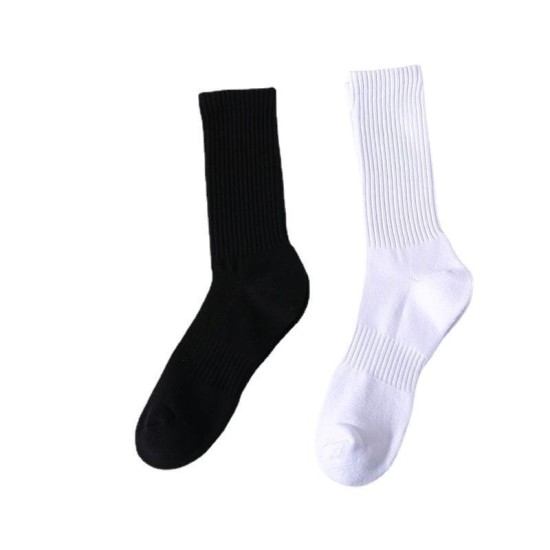 Thick Terry Cushion Athletic Socks | High Cotton Mid-Calf Basketball Socks for Men & Women | Breathable & Warm for