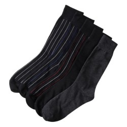 Men's Formal Silk Cotton Socks | Wide Stripe Business Dress Socks for Suits
